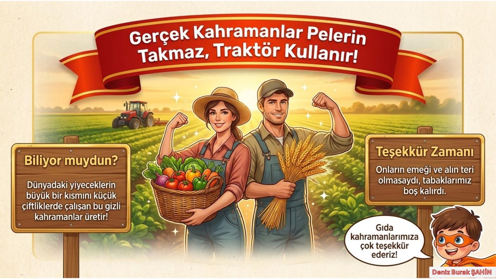 Gerçek Kahramanlar Pelerin Takmaz, Traktör Kullanır!